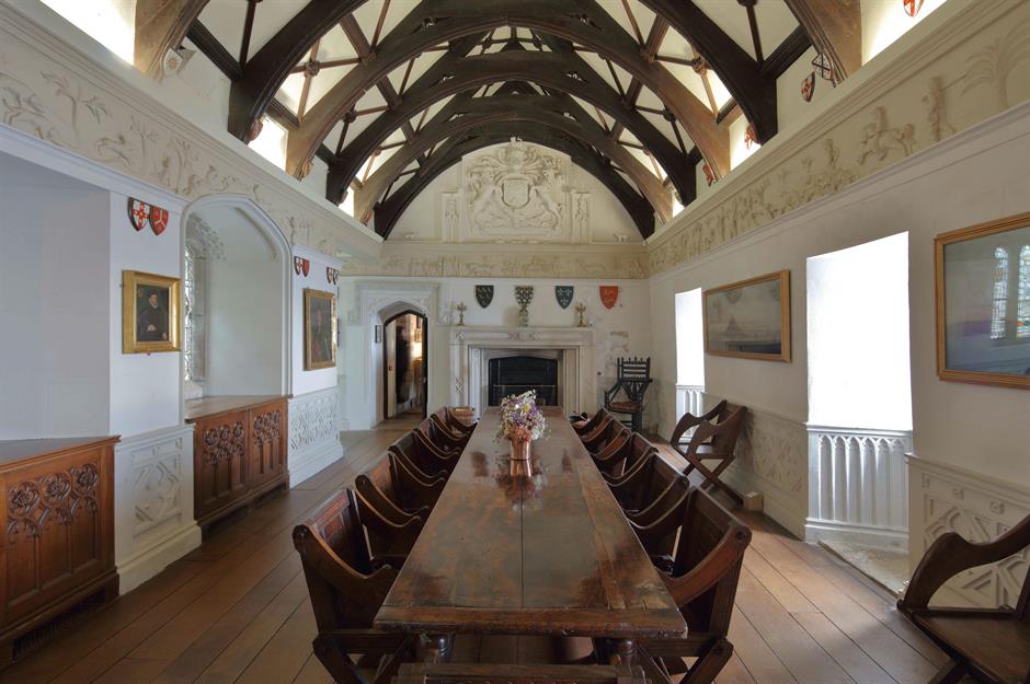 National Trust wood-polishing brilliance in the dining hall in the castle of St Michael's Mount, Cornwall, England (image: PA)